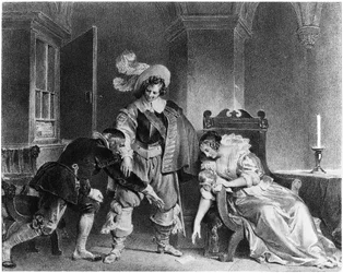 Carta de Lindor, ilustração de "O Barbeiro de Sevilha" de Pierre Augustin Caron de Beaumarchais (1732-99)